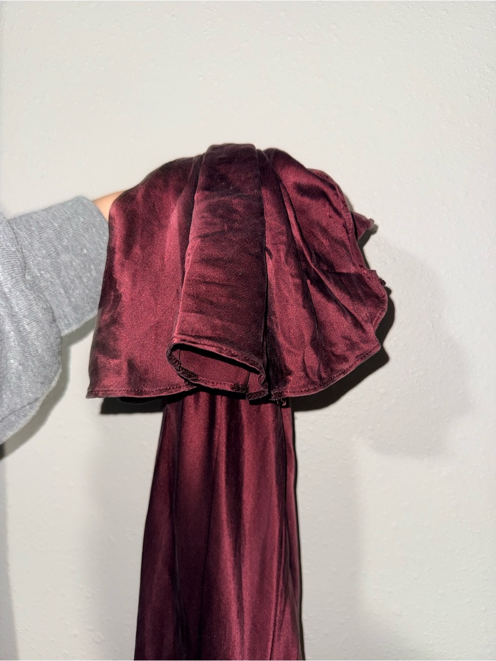 Nili Lotan Silk Burgandy Maxi Dress Small - Picture 7 of 8